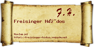 Freisinger Hódos névjegykártya